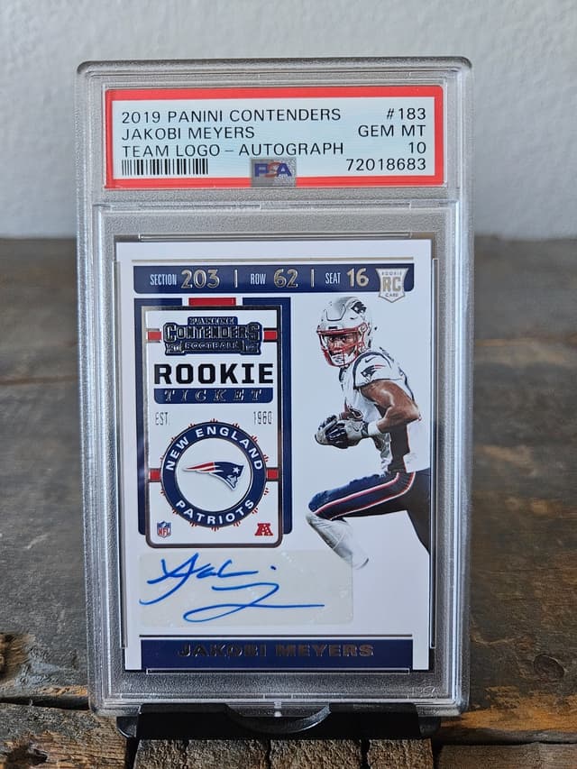 Jakobi Meyers Panini Contenders #183 Team Logo-Autograph