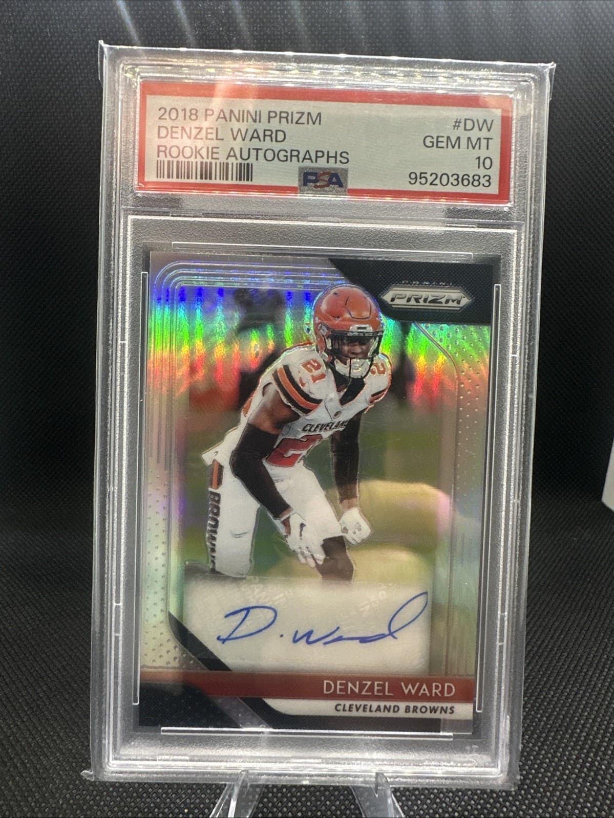 Denzel Ward Panini Prizm Rookie Autographs #DW Base
