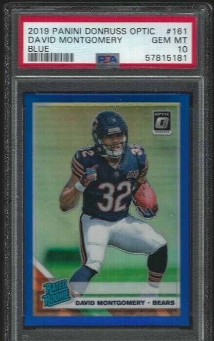 David Montgomery Panini Donruss Optic #161 Blue