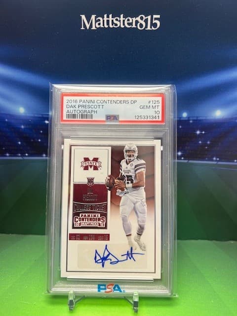 Dak Prescott Panini Contenders Draft Picks #125 Autograph