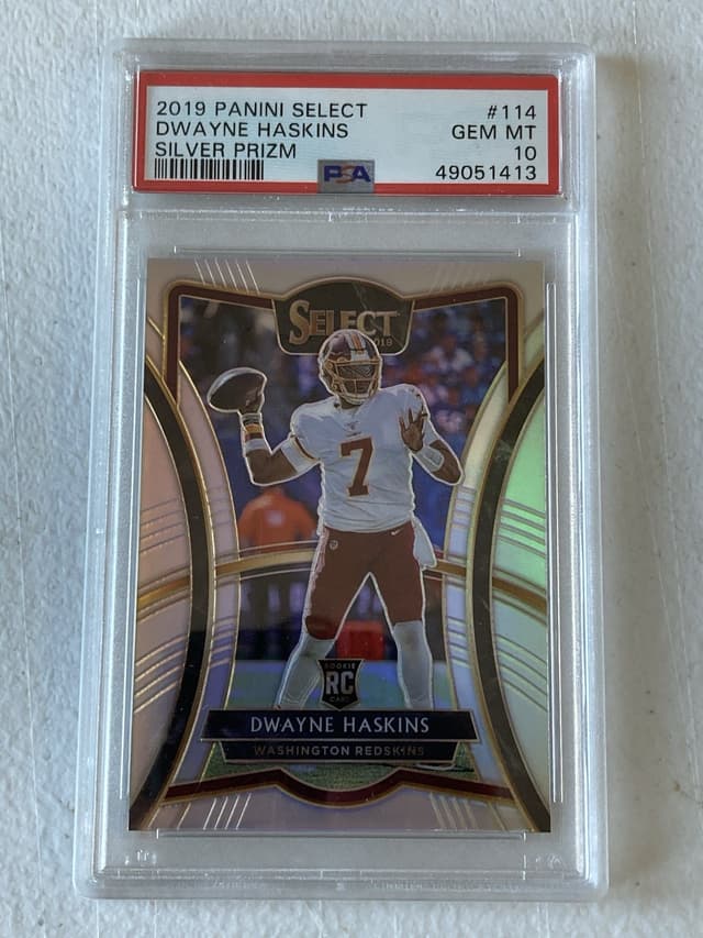 Dwayne Haskins Panini Select #114 Silver Prizm