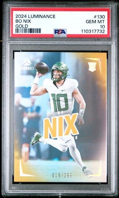 Bo Nix Panini Luminance #130 Gold
