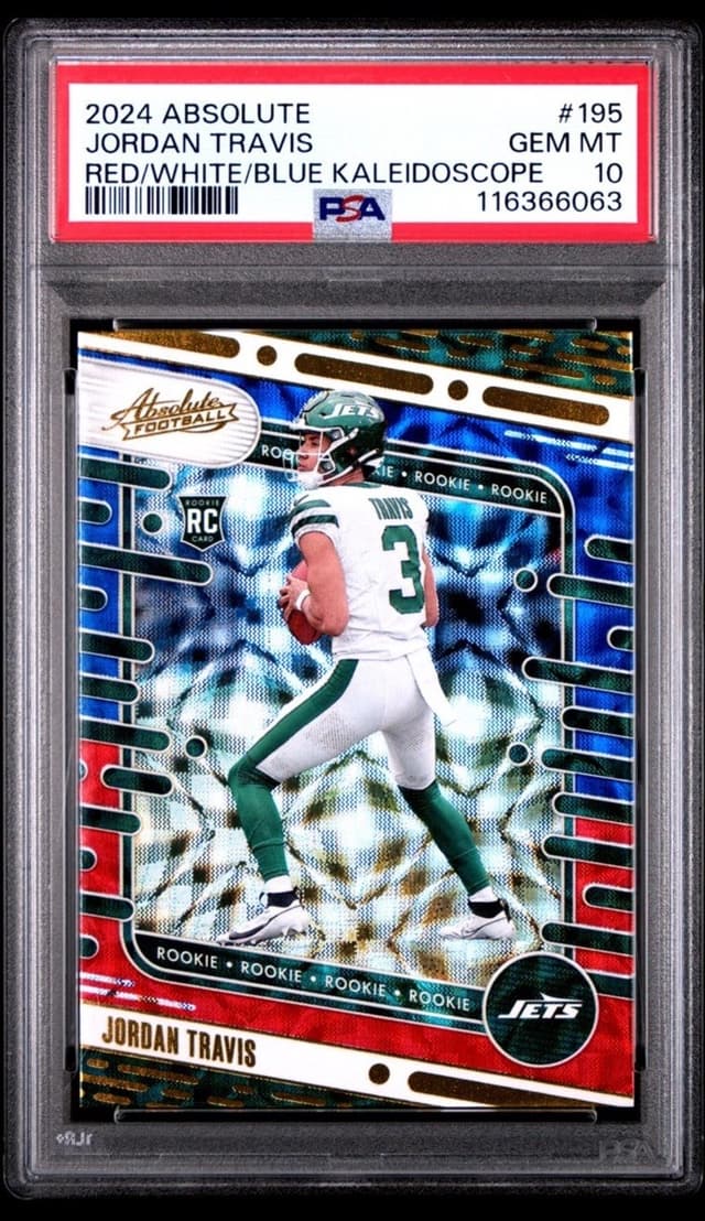 Jordan Travis Panini Absolute #195 Red/White/Blue Kaleidoscope