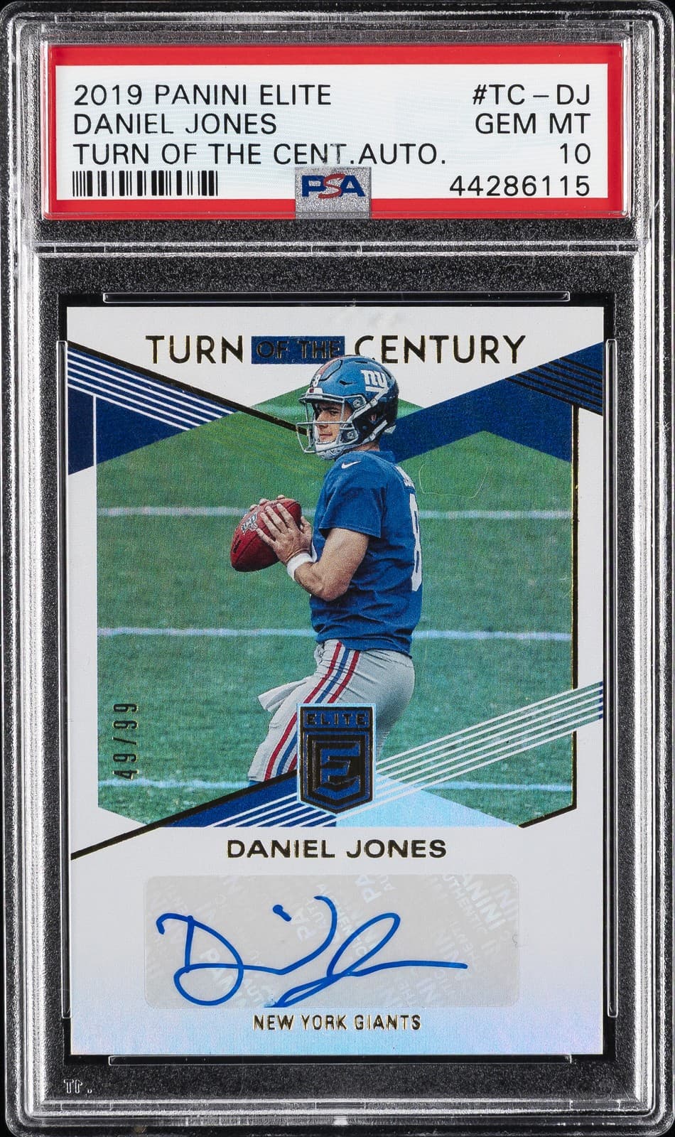 Daniel Jones Panini Donruss Elite Turn of the Century Autographs #DJ Base