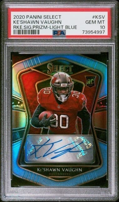 Ke'Shawn Vaughn Panini Select Rookie Signatures #KSV Light Blue