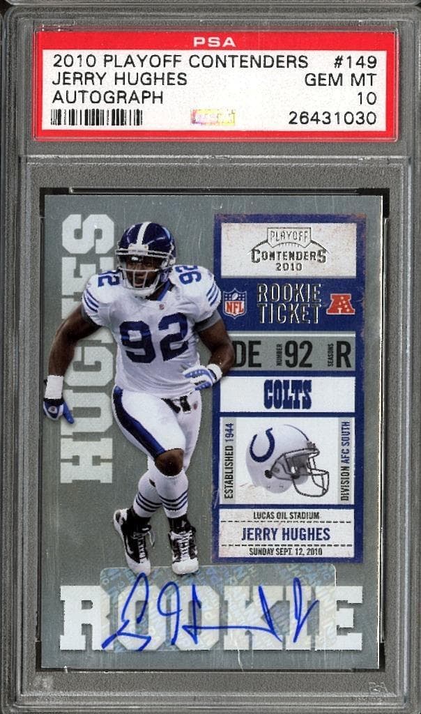 Jerry Hughes Playoff Contenders #149 Autograph