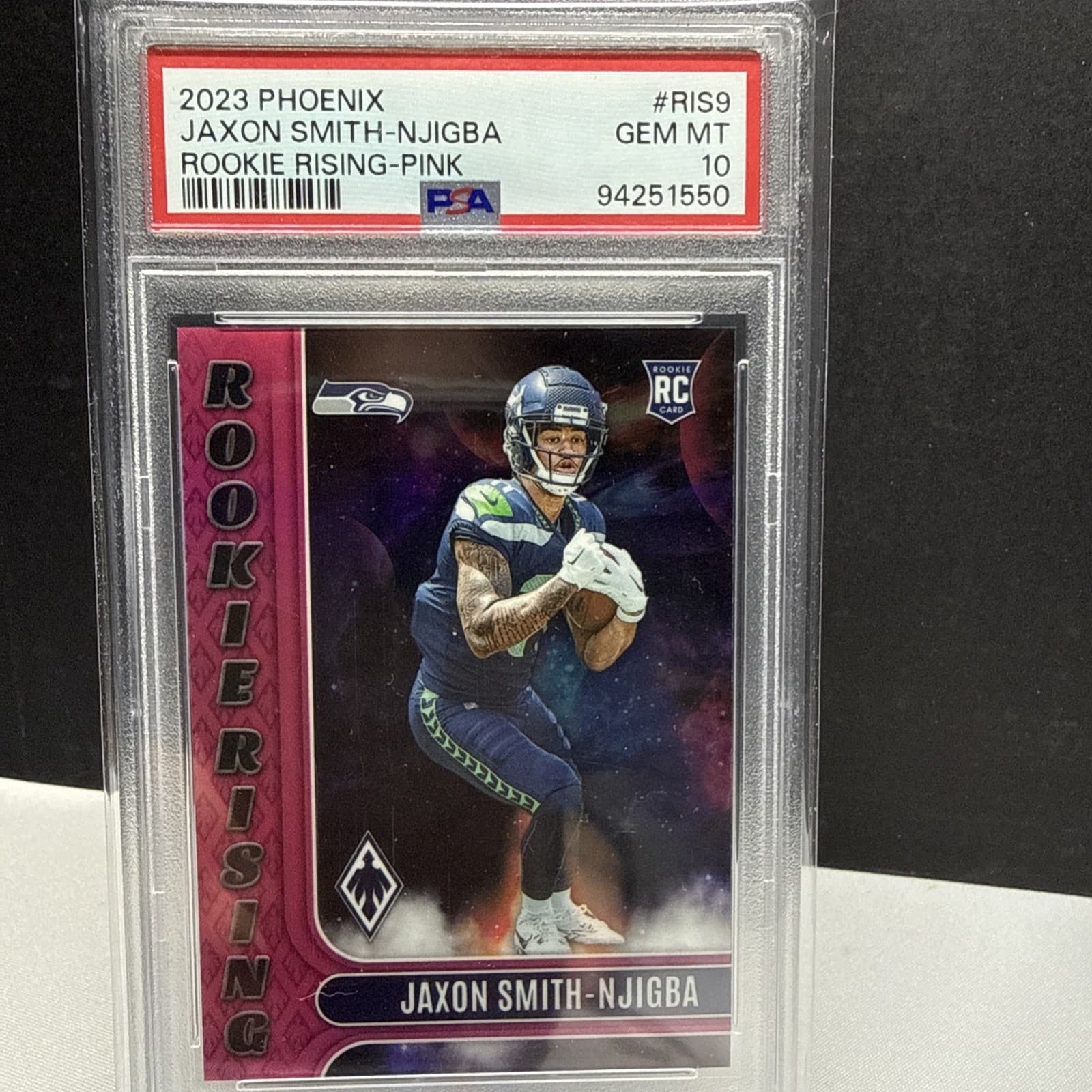 Jaxon Smith-Njigba Panini Phoenix Rookie Rising #RIS9 Pink