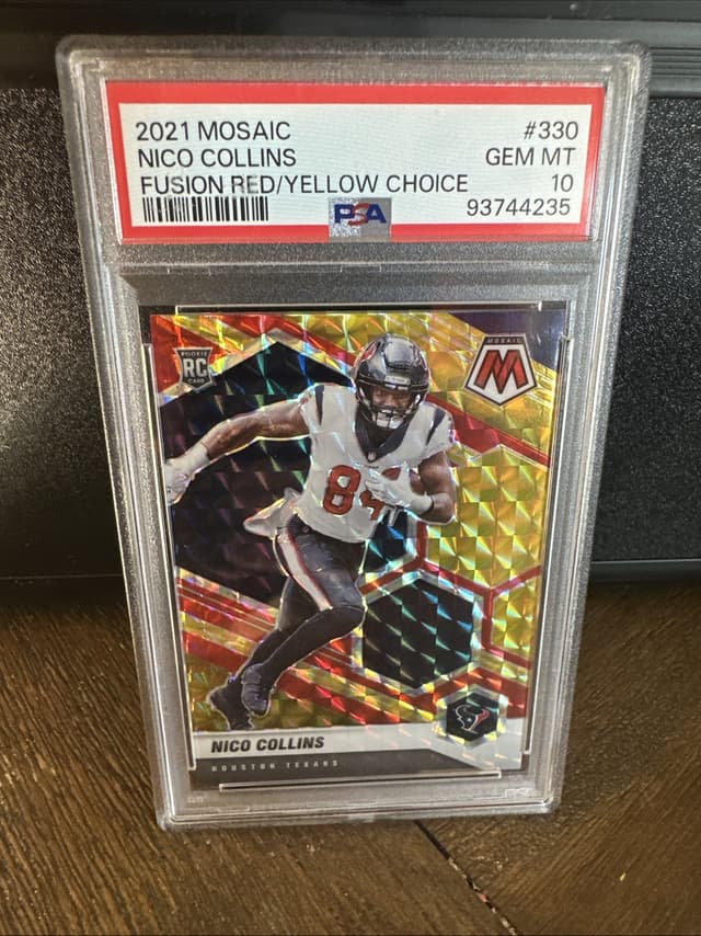 Nico Collins Panini Mosaic #330 Fusion Red/Yellow Choice