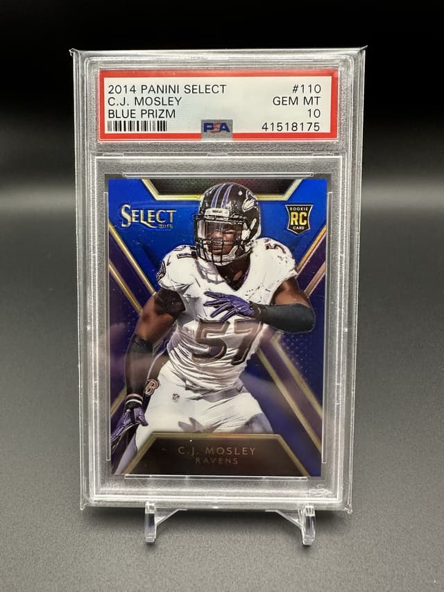 C.J. Mosley Panini Select #110 Blue Prizm