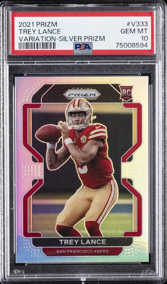 Trey Lance Panini Prizm #V333 Variation-Silver Prizm