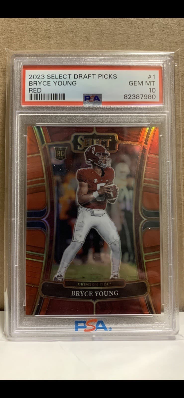 Bryce Young Panini Select Draft Picks #1 Red