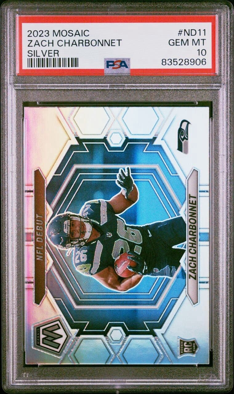 Zach Charbonnet Panini Mosaic NFL Debut #ND11 Silver