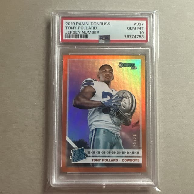 Tony Pollard Panini Donruss #337 Jersey Number