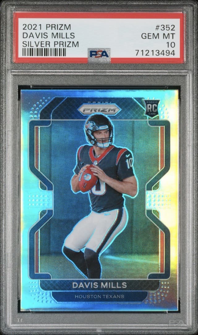 Davis Mills Panini Prizm #352 Silver Prizm