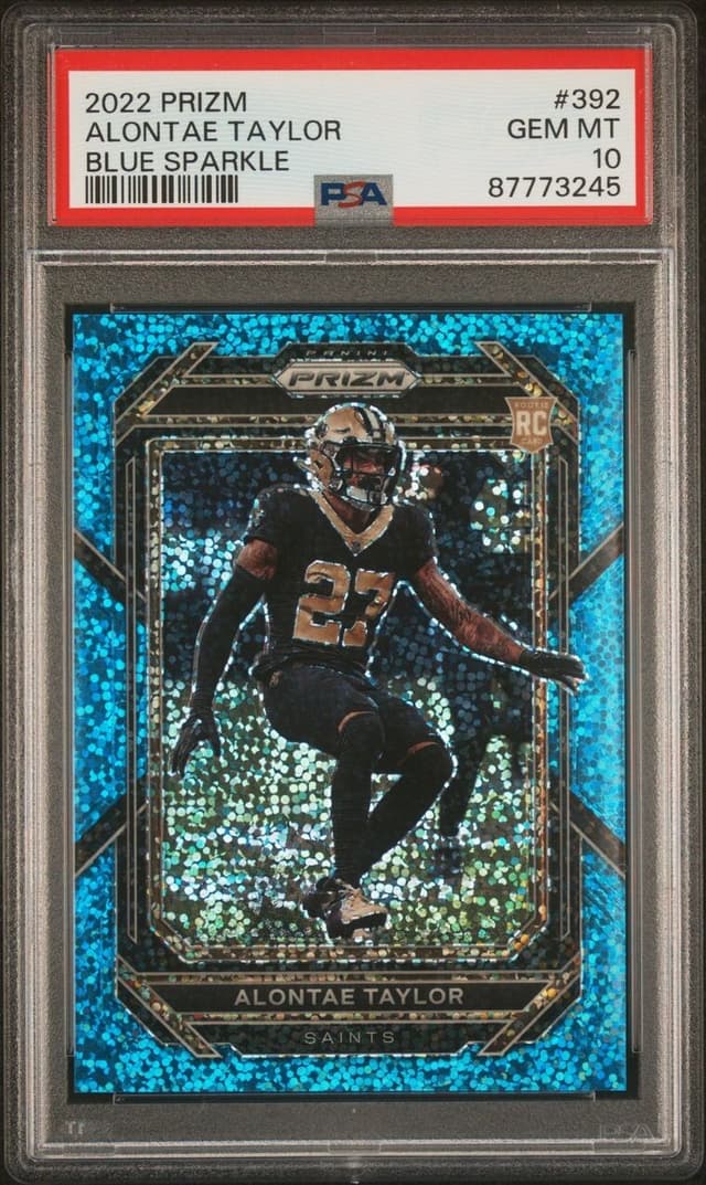Alontae Taylor Panini Prizm #392 Blue Sparkle