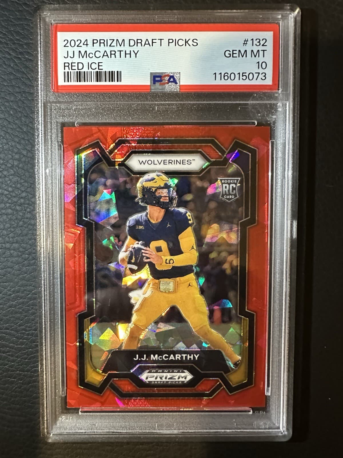 J.J. McCarthy Panini Prizm Draft Picks #132 Red Ice