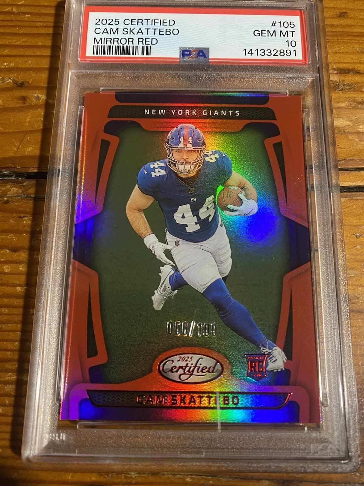 Cam Skattebo Panini Certified #105 Mirror Red