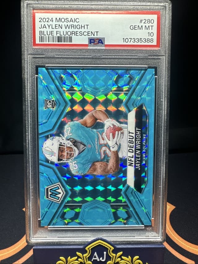 Jaylen Wright Panini Mosaic #280 Blue Fluorescent