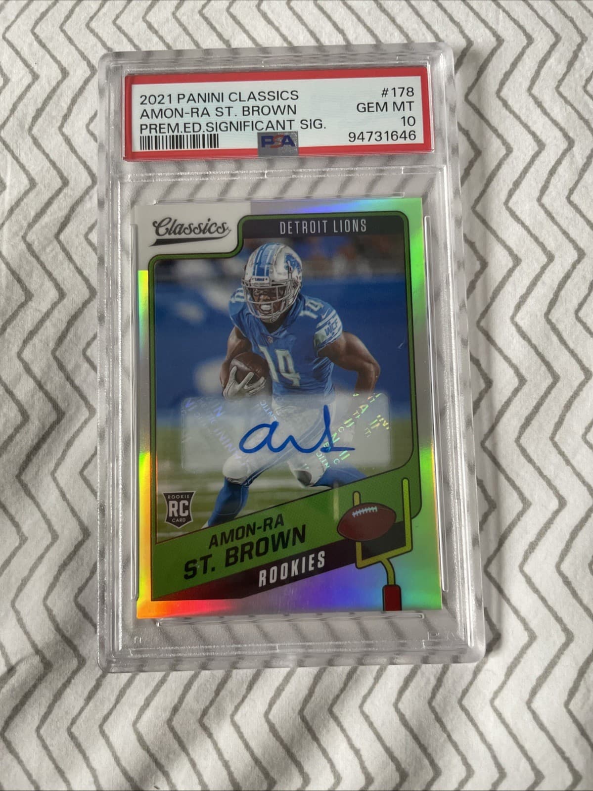 Amon-Ra St. Brown Panini Classics #178 Premium Edition Significant Signatures