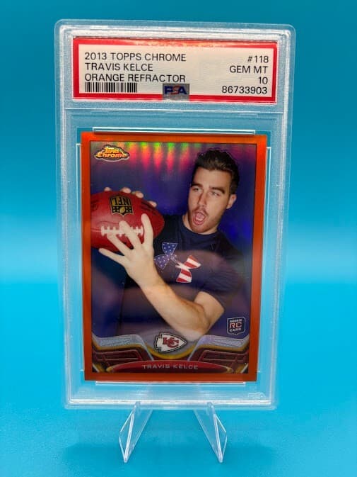 Travis Kelce Topps Chrome #118 Orange Refractor