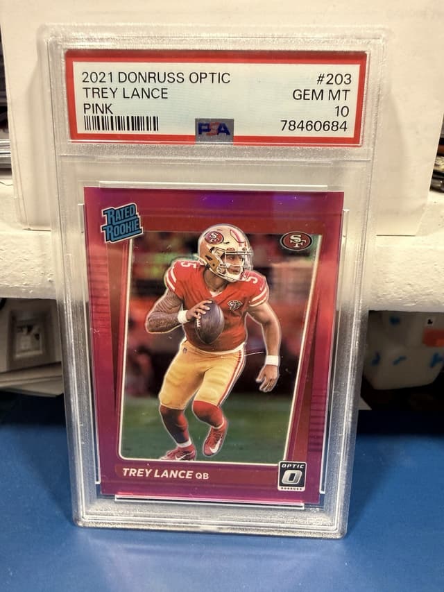 Trey Lance Panini Donruss Optic #203 Pink