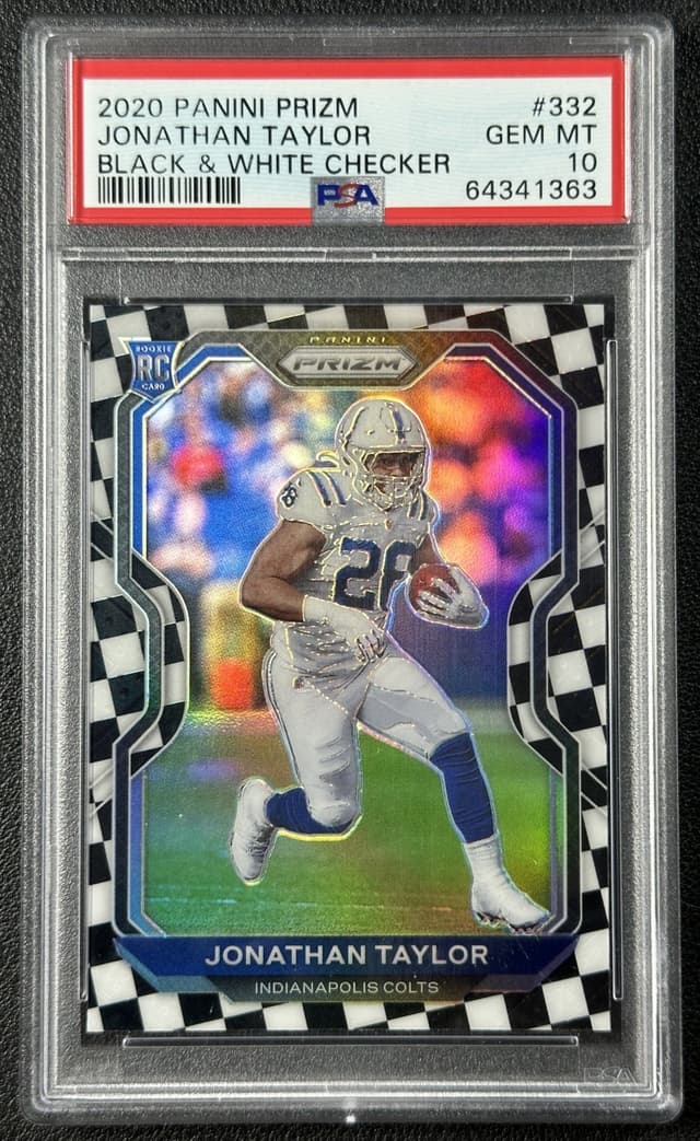 Jonathan Taylor Panini Prizm #332 Black & White Checker