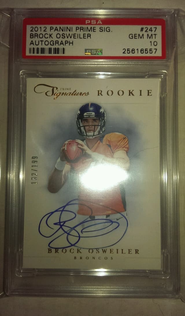 Brock Osweiler Panini Prime Signatures #247 Autograph