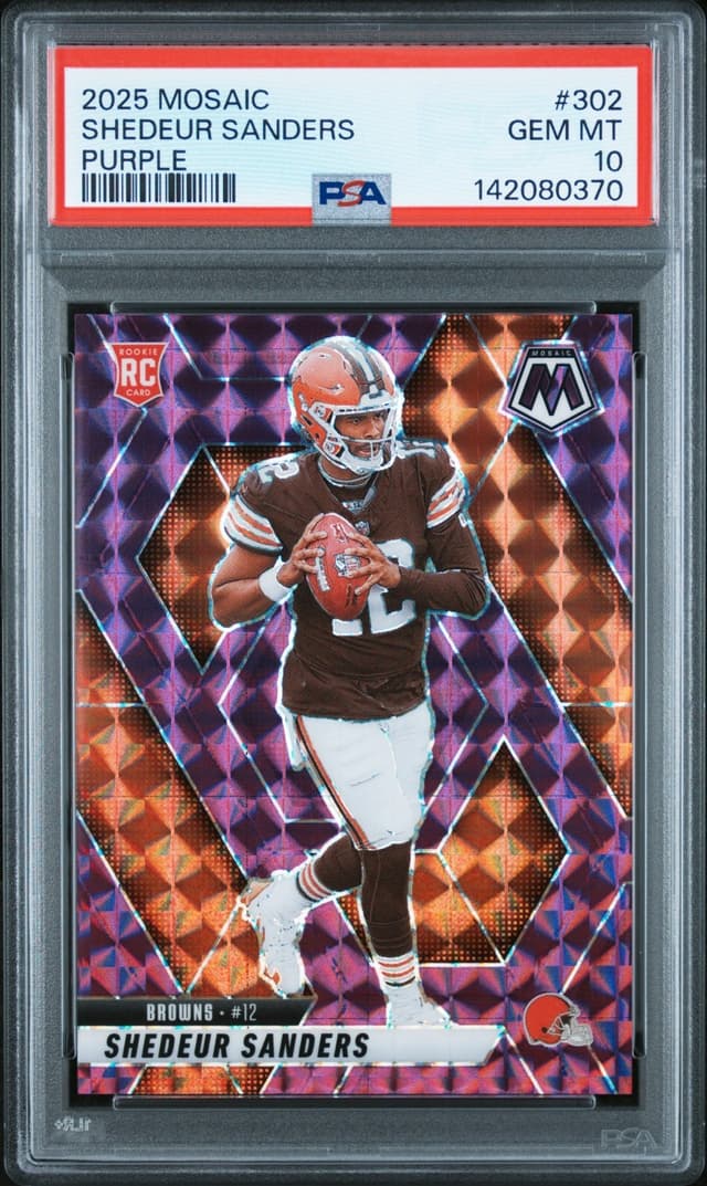 Shedeur Sanders Panini Mosaic #302 Purple