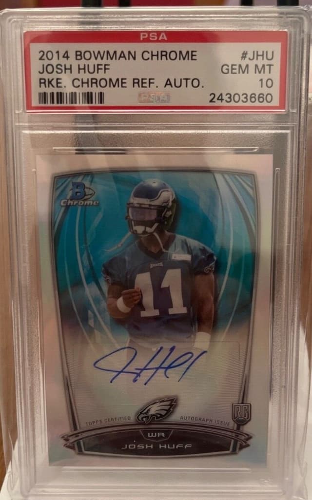 Josh Huff Bowman Chrome Rookie Chrome Refractor Autographs #JHU Base