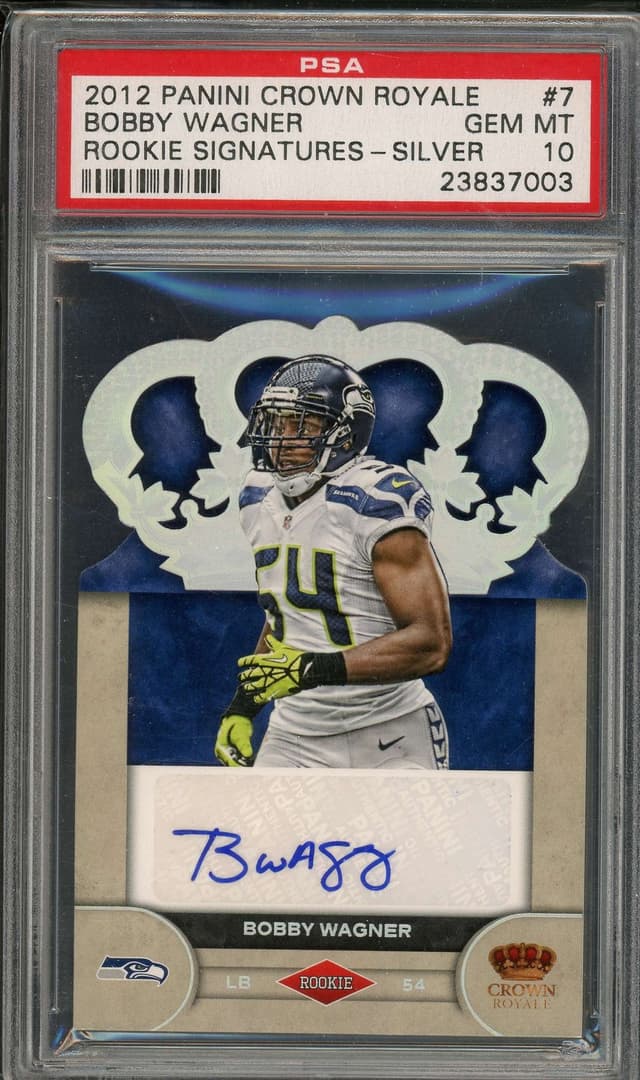 Bobby Wagner Panini Crown Royale Rookie Signatures #7 Silver