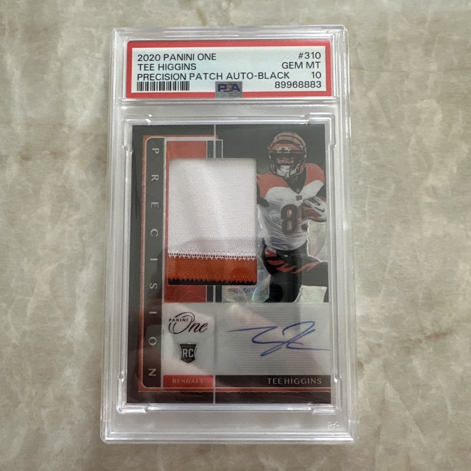 Tee Higgins Panini One #310 Precision Patch Autograph-Black