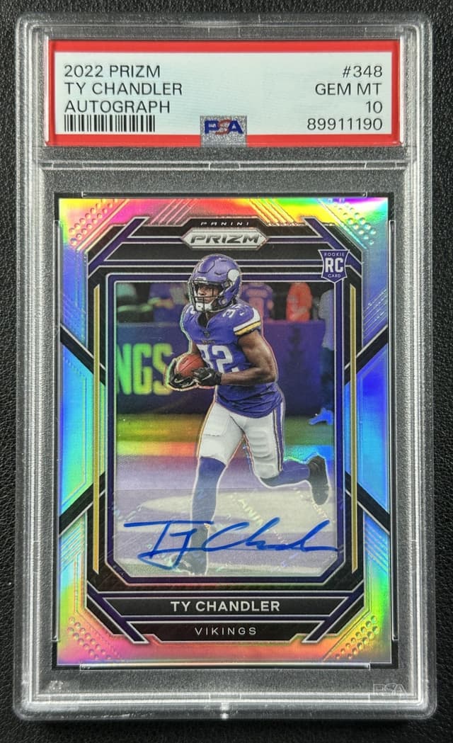 Ty Chandler Panini Prizm #348 Autograph