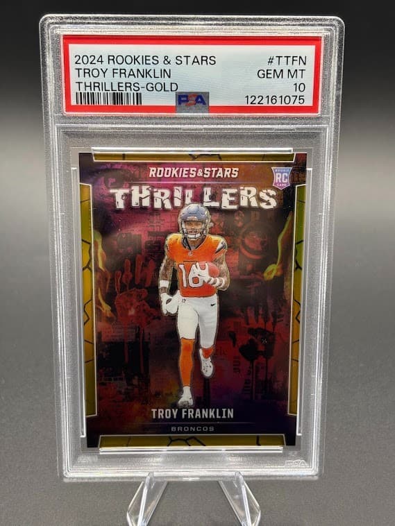 Troy Franklin Panini Rookies & Stars Thrillers #TTFN Gold