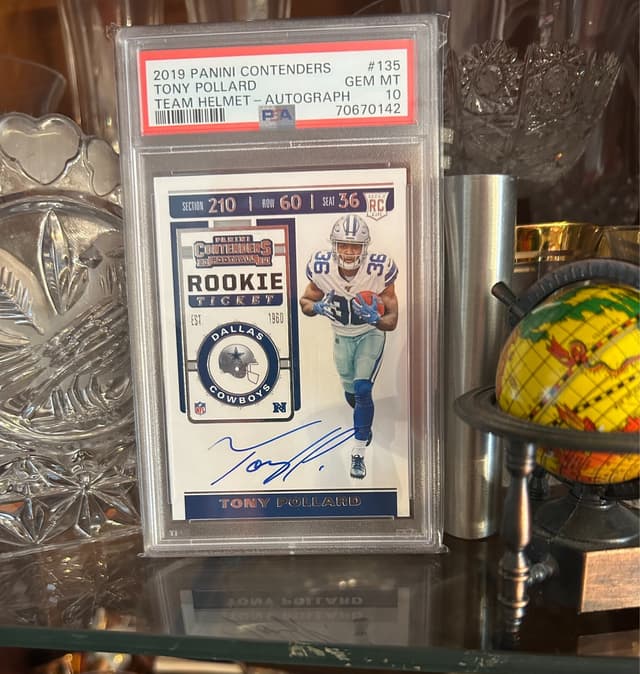 Tony Pollard Panini Contenders #135 Autograph