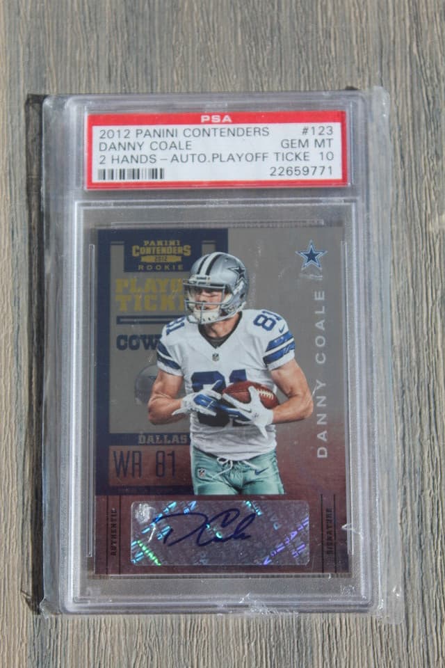 Danny Coale Panini Contenders #123 Two Hands on Ball-Autograph-Playoff Ticket
