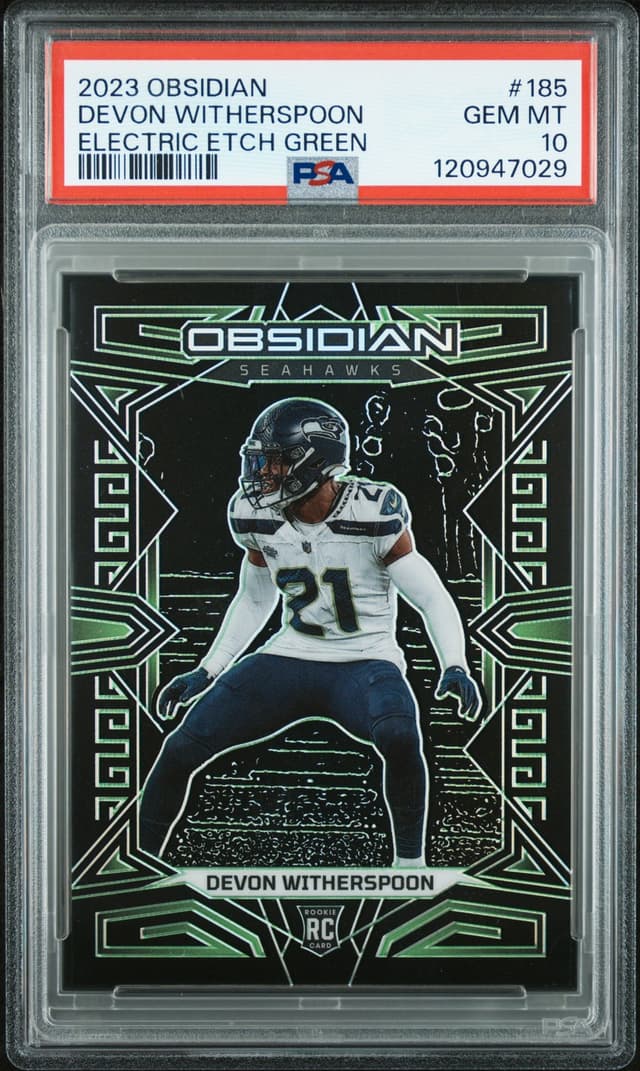 Devon Witherspoon Panini Obsidian #185 Electric Etch Green