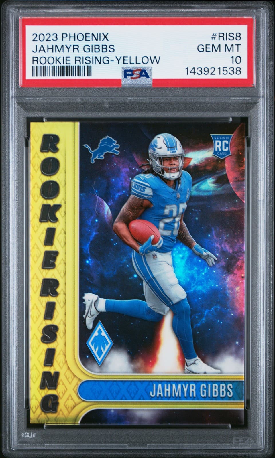 Jahmyr Gibbs Panini Phoenix Rookie Rising #RIS8 Yellow