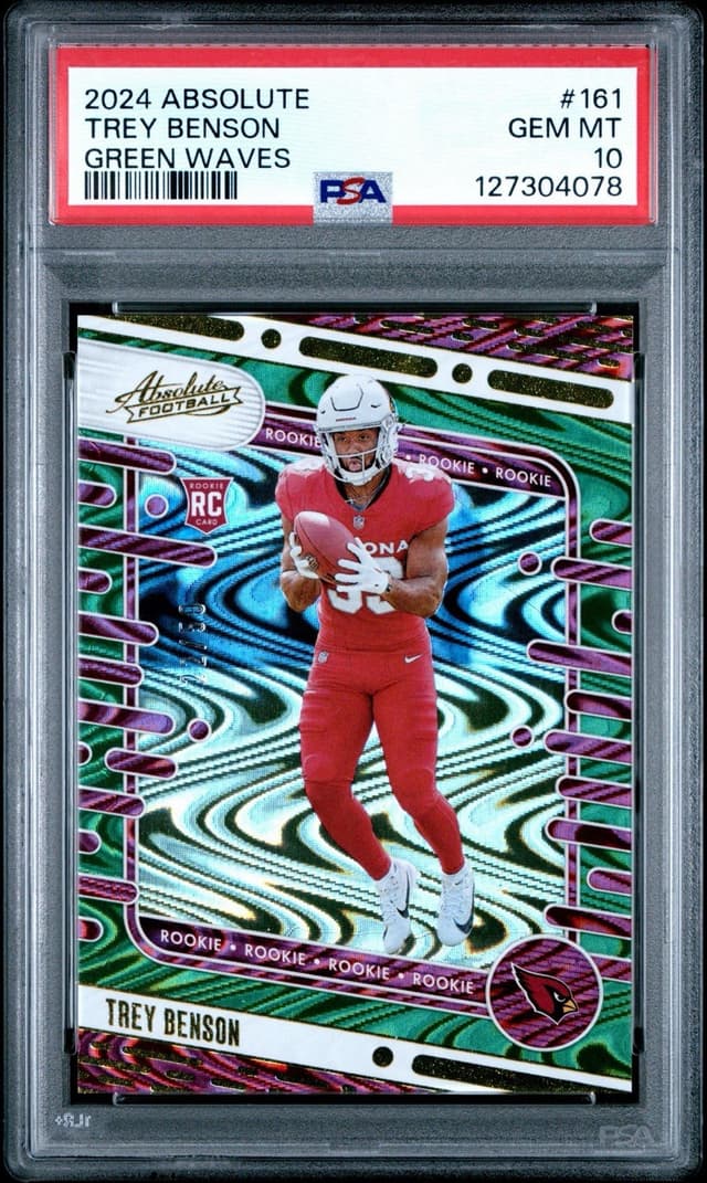 Trey Benson Panini Absolute #161 Green Waves