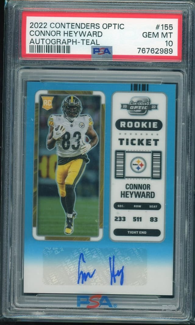 Connor Heyward Panini Contenders Optic #155 Autograph-Teal