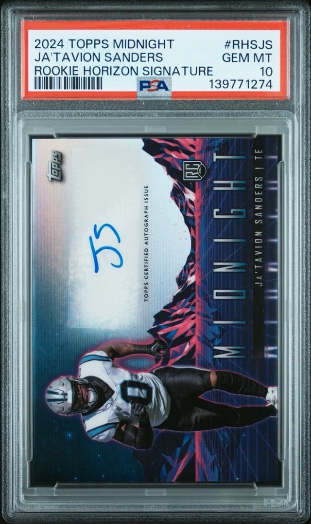 Ja'Tavion Sanders Topps Midnight Rookie Horizon Signatures #RHSJS Base