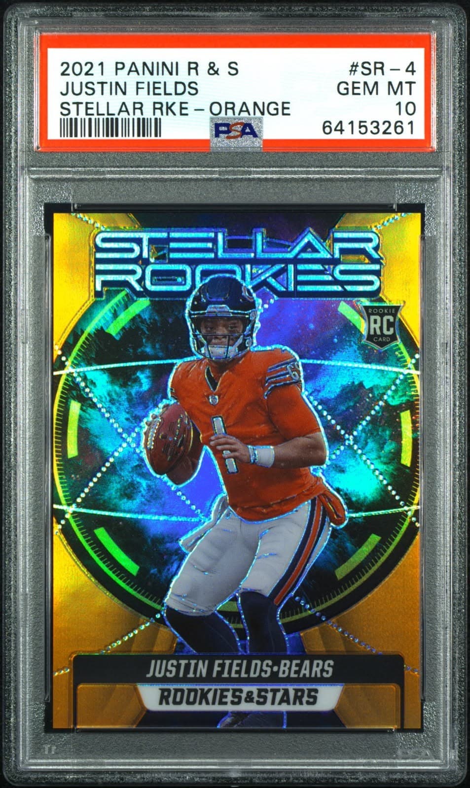 Justin Fields Panini Rookies & Stars Stellar Rookies #SR4 Orange