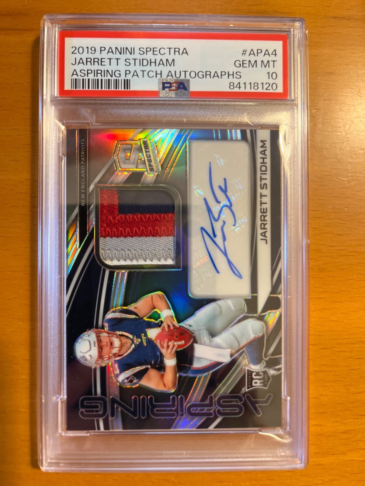Jarrett Stidham Panini Spectra Aspiring Patch Autographs #APA4 Base