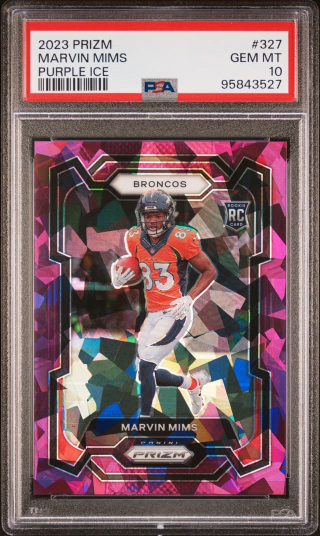 Marvin Mims Panini Prizm #327 Purple Ice