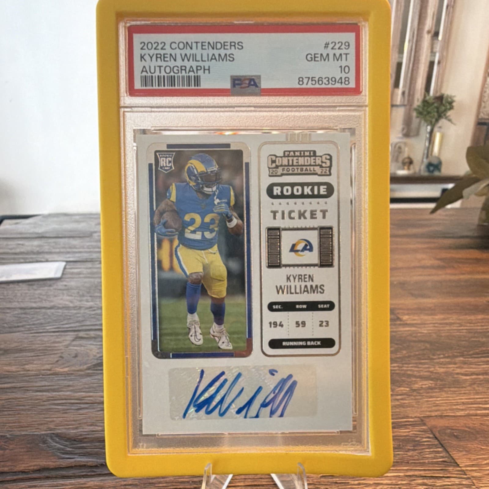 Kyren Williams Panini Contenders #229 Autograph