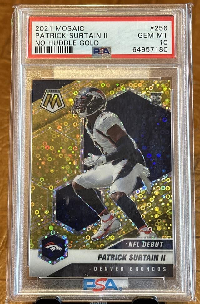 Patrick Surtain II Panini Mosaic #256 No Huddle Gold