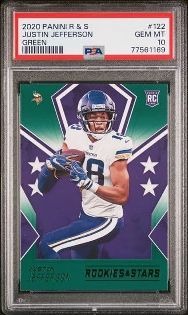 Justin Jefferson Panini Rookies & Stars #122 Green