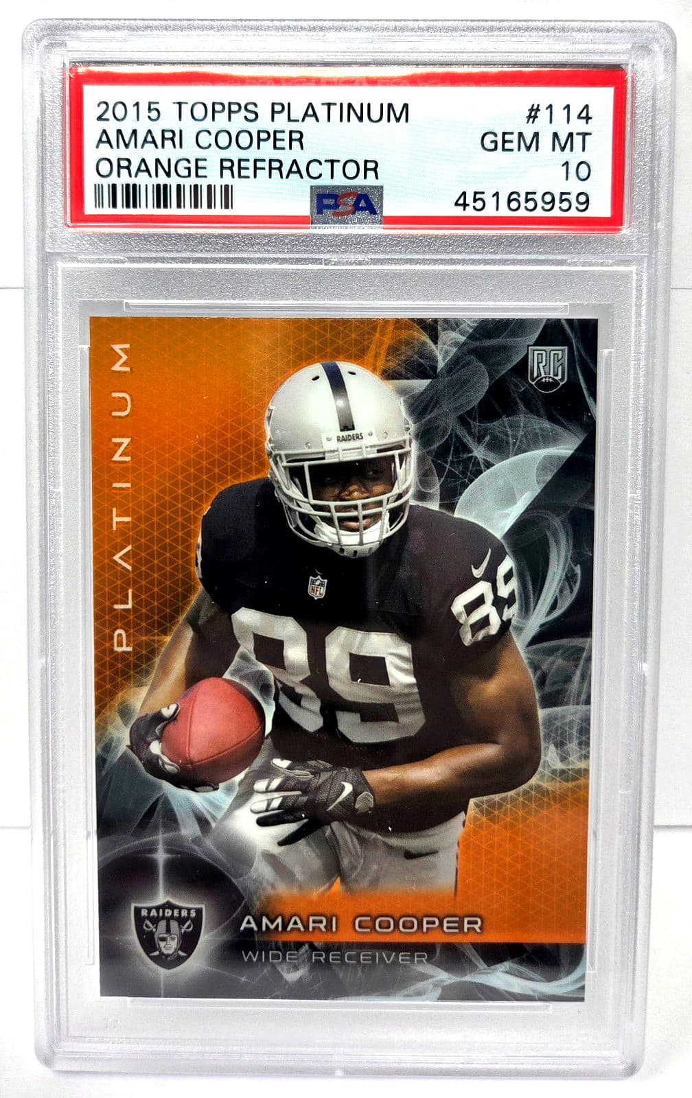 Amari Cooper Topps Platinum #114 Orange Refractor