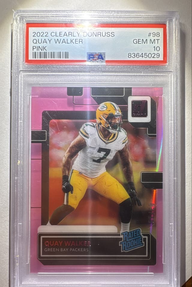 Quay Walker Panini Clearly Donruss #98 Pink