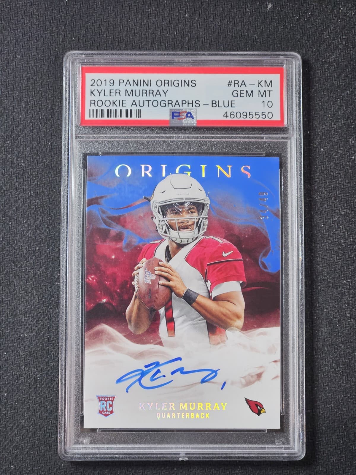 Kyler Murray Panini Origins Rookie Autographs #RAKM Blue