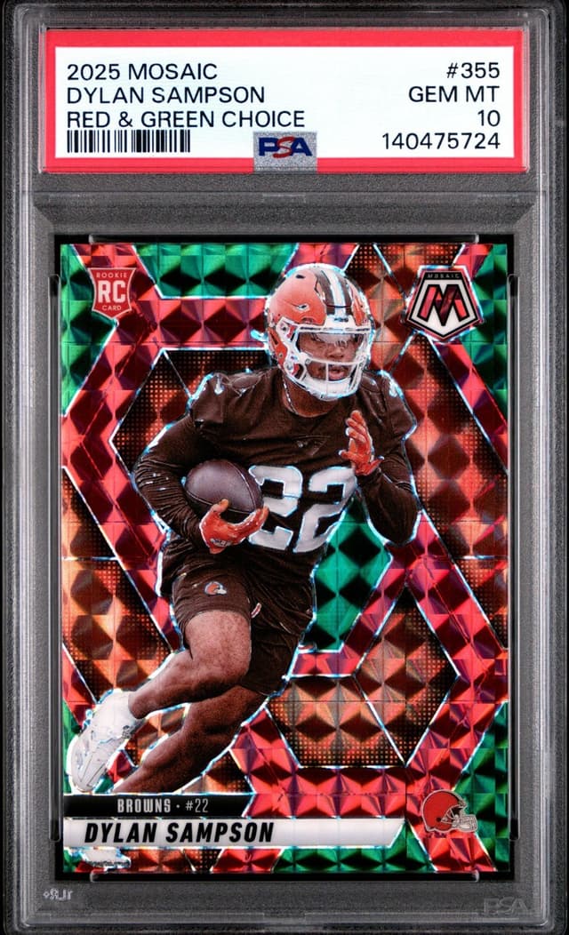 Dylan Sampson Panini Mosaic #355 Red & Green Choice